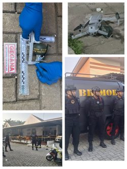Drone Bawa Benda Mirip Granat Gegerkan Warga Bojongsari Depok, Tim Gegana Langsung Bergerak