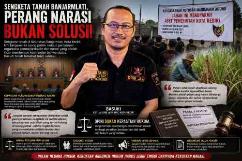 Perlindungan Petani atau Penguatan Klaim? GRIB Jaya Minta Publik Cermati Polemik Banjarmlati Perlindungan Petani atau Penguatan Klaim? GRIB Jaya Minta Publik Cermati Polemik Banjarmlati