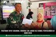 Pastikan Tepat Sasaran, Babinsa Loa Janan Ulu Kawal Penyaluran BLT Dana Desa