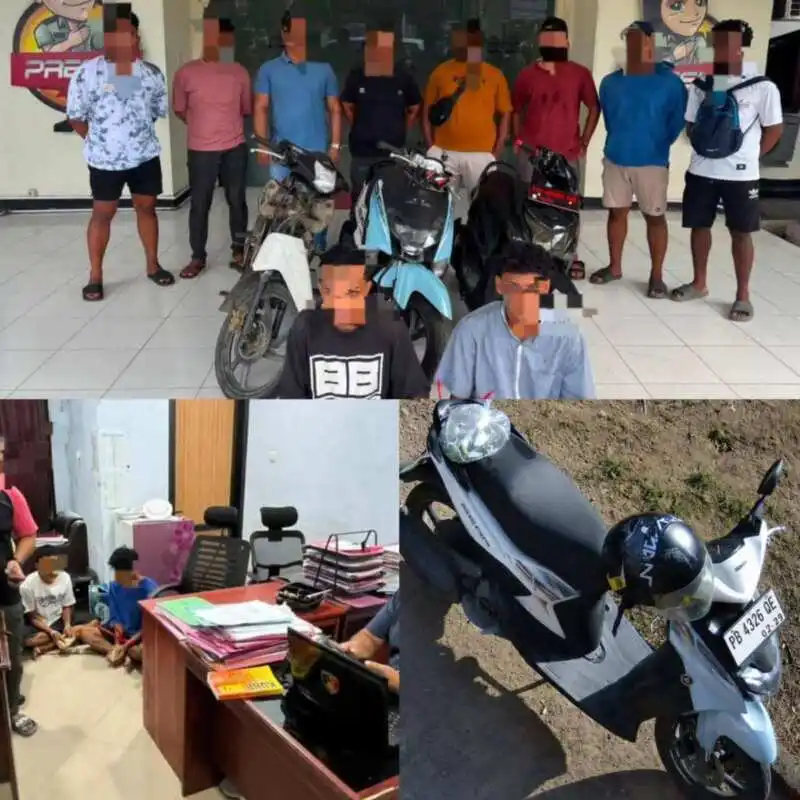 Team Mangewang Polresta Sorong Kota Berhasil Amankan Dua Pelaku Curanmor, Tiga Unit Motor Dijadikan Barang Bukti