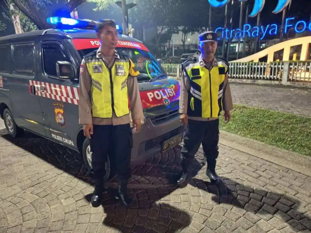 IPDA Andhika Pimpin Patroli Ops Cipkon KRYD, Polsek Cikupa Antisipasi Gangguan Kamtibmas di Sejumlah Titik Rawan