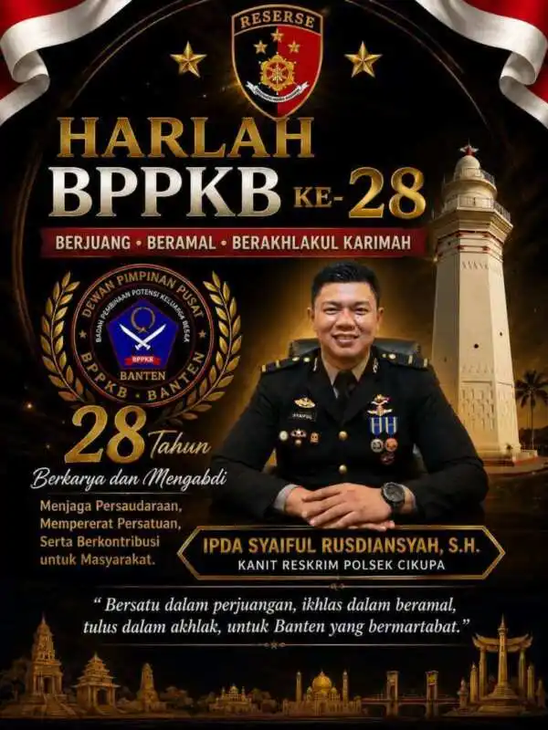 Harlah ke-28 BPPKB Banten, IPDA H. Syaiful Rusdiansyah Dorong Sinergi Jaga Kamtibmas
