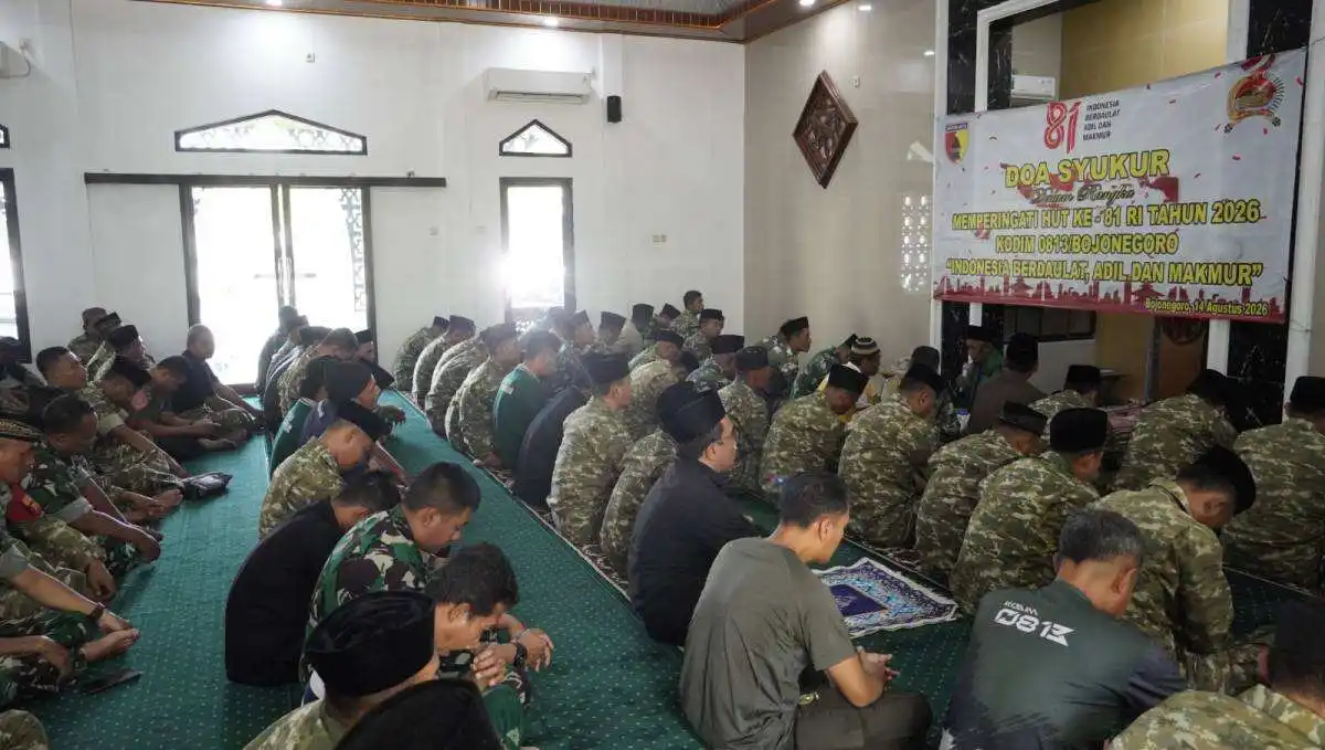 Sambut HUT RI ke-81, Kodim Bojonegoro Gelar Doa Syukur dan Renungan Kemerdekaan