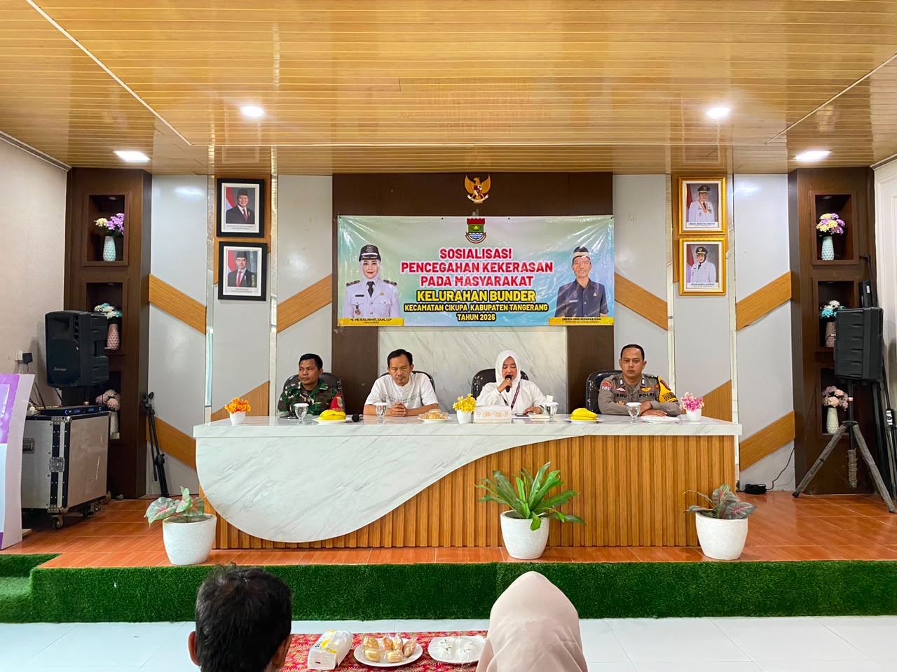 Bhabinkamtibmas Polsek Cikupa Hadiri Sosialisasi Kekerasan, Dorong Masyarakat Cegah Konflik
