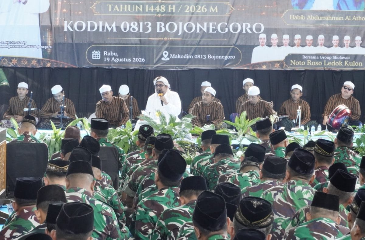Perkuat Fondasi Spiritual, Kodim Bojonegoro Peringati Maulid Nabi Muhammad SAW 1448 H
