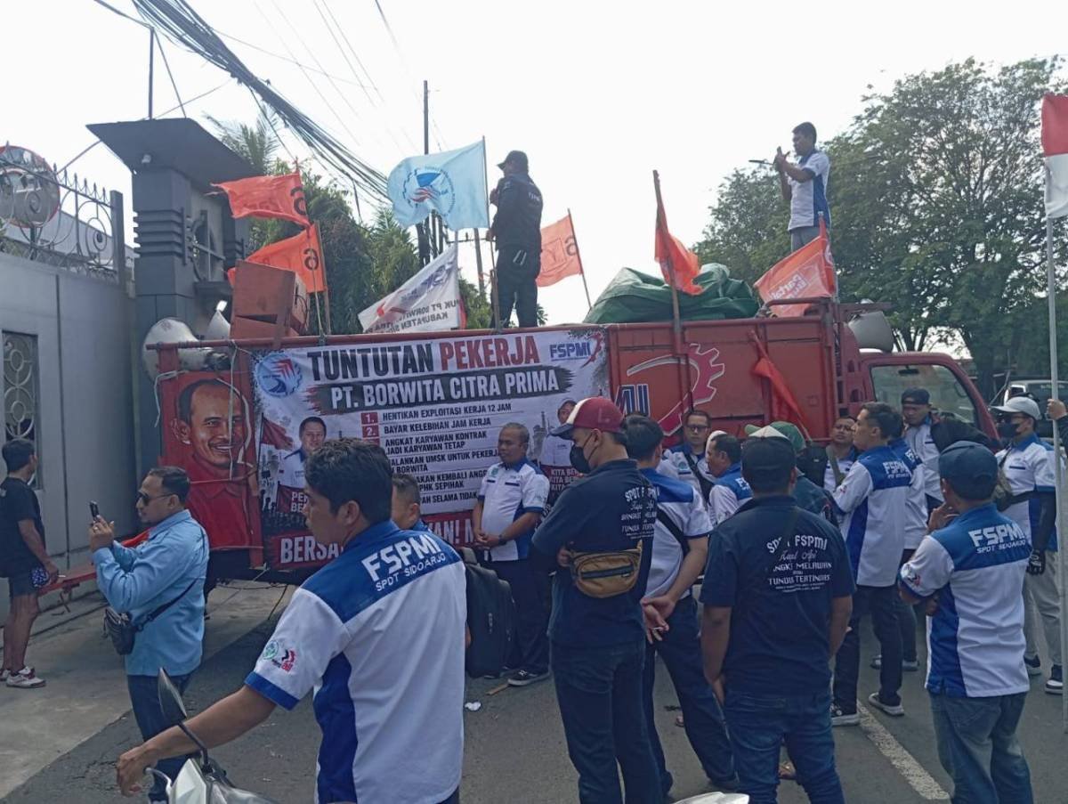 DPC SPDT FSPMI Sidoarjo Suarakan Enam Tuntutan, Soroti Jam Kerja dan Status Karyawan PT Borwita