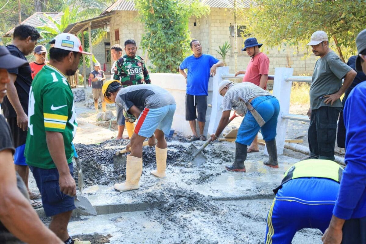 Tanpa Mengenal Lelah, Kodim 1505/Tidore Terus Kebut Pembangunan Jembatan Garuda