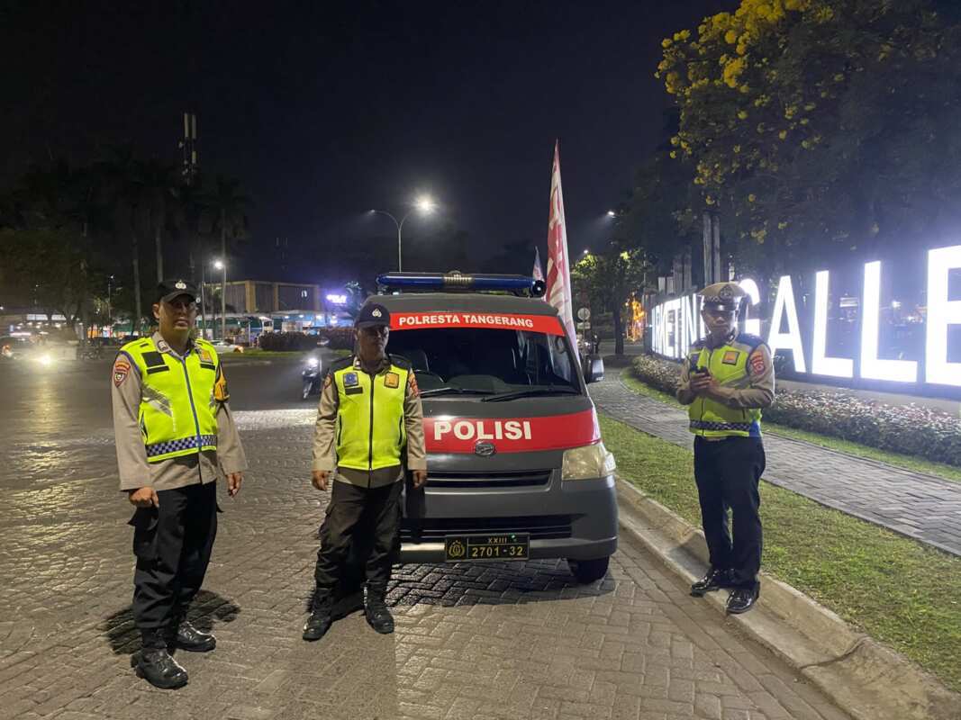 Polsek Cikupa Gelar Ops Cipkon KRYD, Kanit Samapta Pimpin Patroli Mobile di Citra Raya