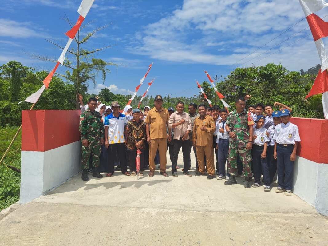 Jembatan Armco Di Desa Maidi Rampung, Bukti Nyata Kepedulian TNI AD kepada Rakyat