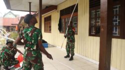 Kodim 1714/PJ Gelar Karya Bakti Merah Putih SMP Negeri 1 Mulia Kab. Puncak Jaya