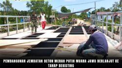 Pembangunan Jembatan Beton Merah Putih Muara Jawa Berlanjut ke Tahap Bekisting Pembangunan Jembatan Beton Merah Putih Muara Jawa Berlanjut ke Tahap Bekisting