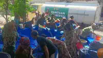 Sambut HUT TNI ke-81, Kodim Bojonegoro Pasok 13.000 Liter Air Bersih untuk Warga Dusun Kedungdowo Sumberharjo Sumberrejo