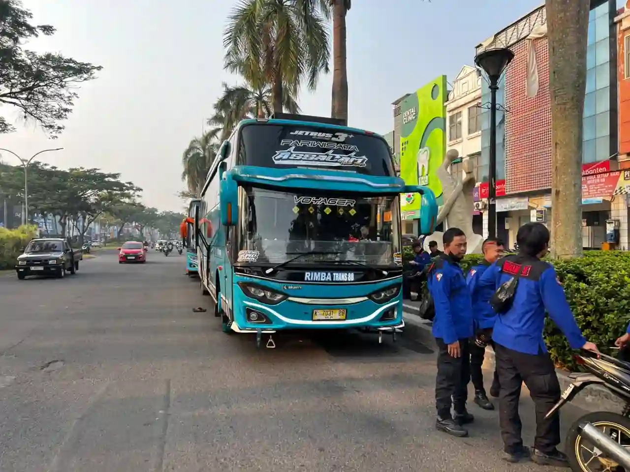 Polsek Cikupa Amankan Keberangkatan Sekitar 120 Massa KSPSI AGN Menuju Gedung DPR RI