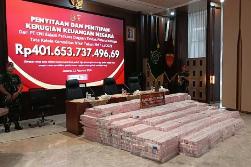 Uang Rp401 Miliar Sitaan Kejagung dalam Kasus Korupsi Nikel