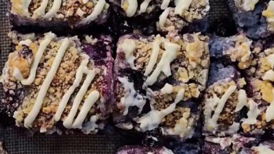 Kreasi Blueberry Cheese Focaccia Tanpa Mixer yang Lezat