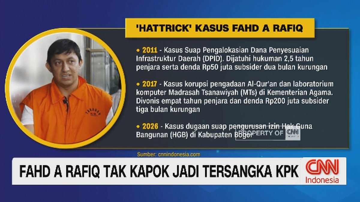 Fahd A Rafiq Kembali Terlibat Kasus Suap HGB