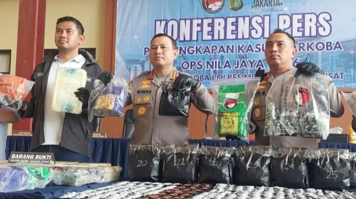 Operasi Nila Jaya 2026 Ungkap Peredaran Narkotika di Jakarta Pusat, 122 Tersangka Diamankan