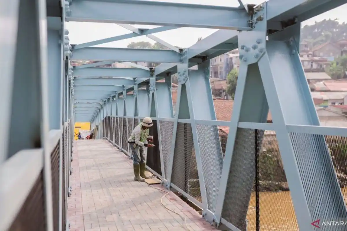 Jembatan Penghubung Paledang–Pasir Jaya Bogor Capai 95 Persen