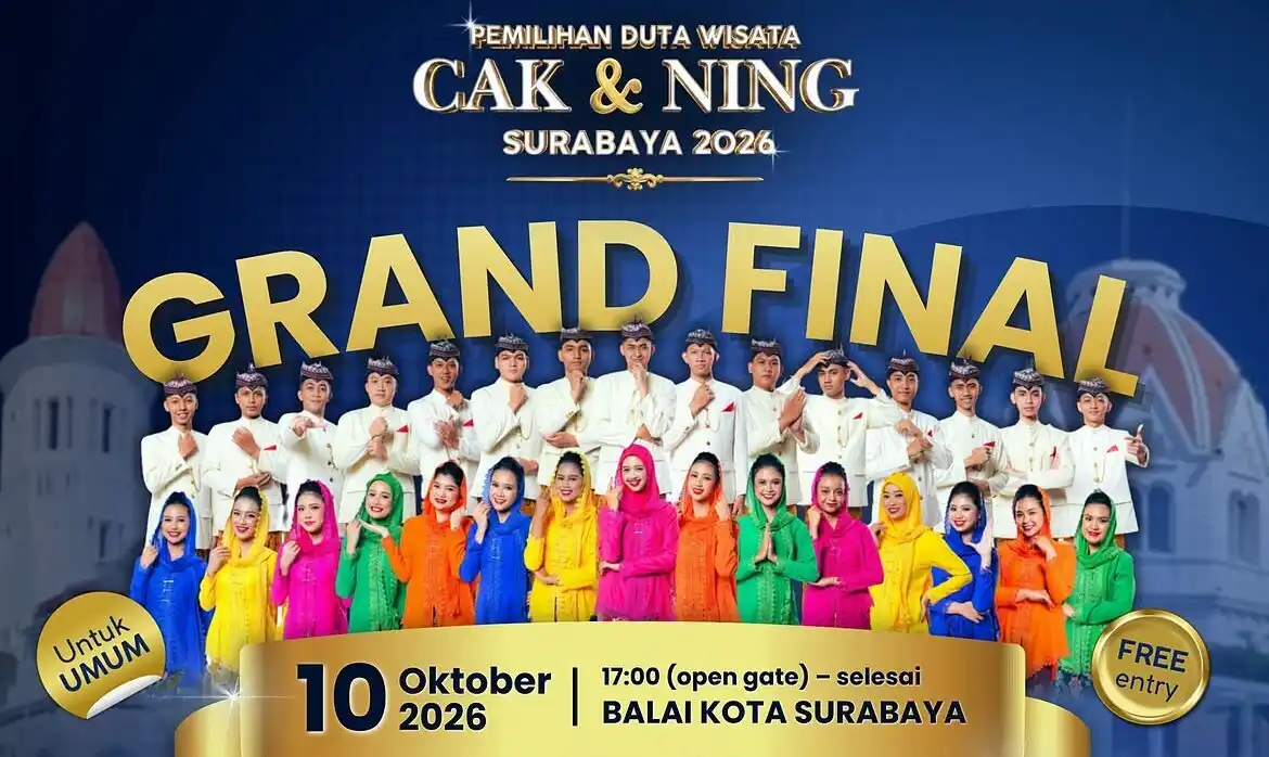 Malam Ini, 15 Finalis Cak Ning Surabaya 2026 Berebut Gelar Duta Wisata
