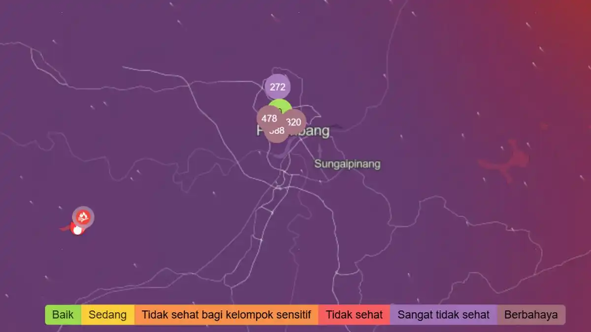Asap Karhutla Menyelimuti Palembang saat Suhu Sumsel Mencapai 37 Derajat Celsius